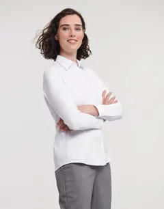 Bild på Ladies' LS Herringbone Shirt