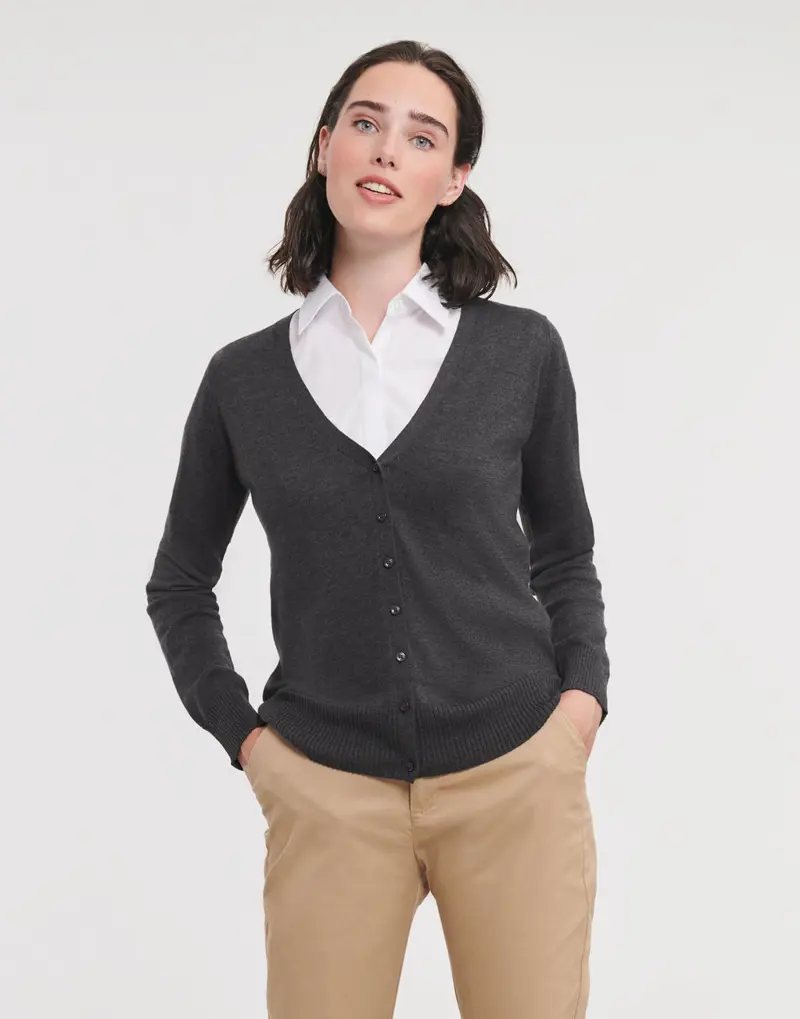 Ladies V-Neck Knitted Cardigan