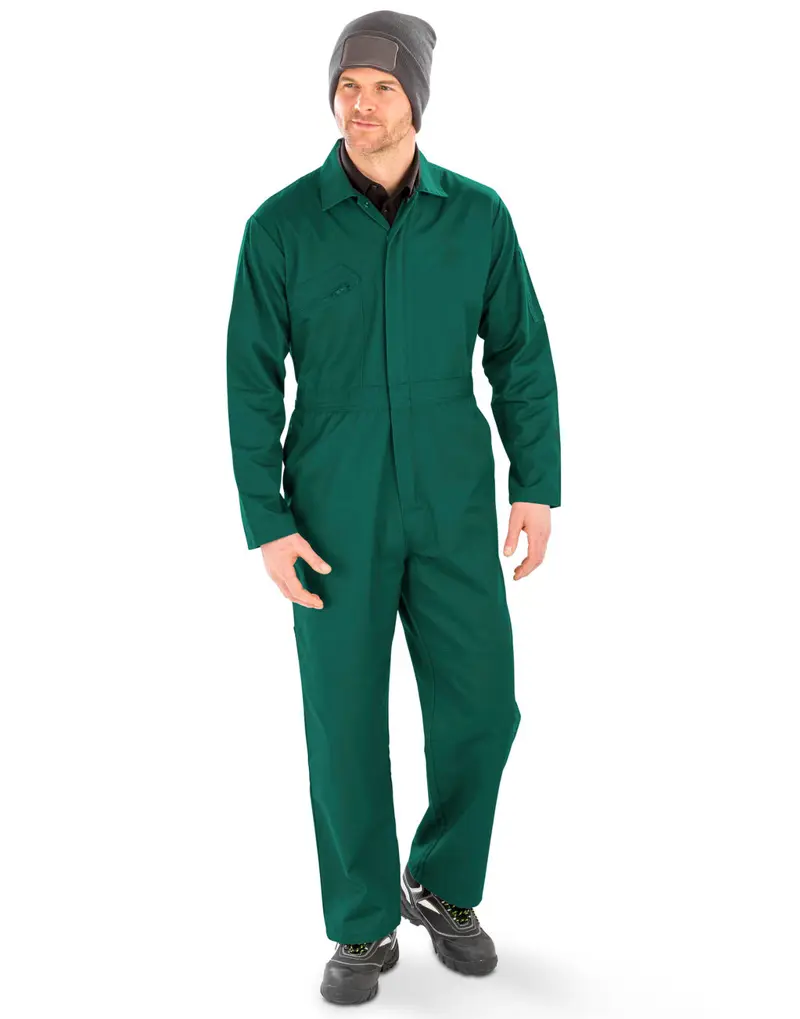 Recycled Action Overall with Zip Front