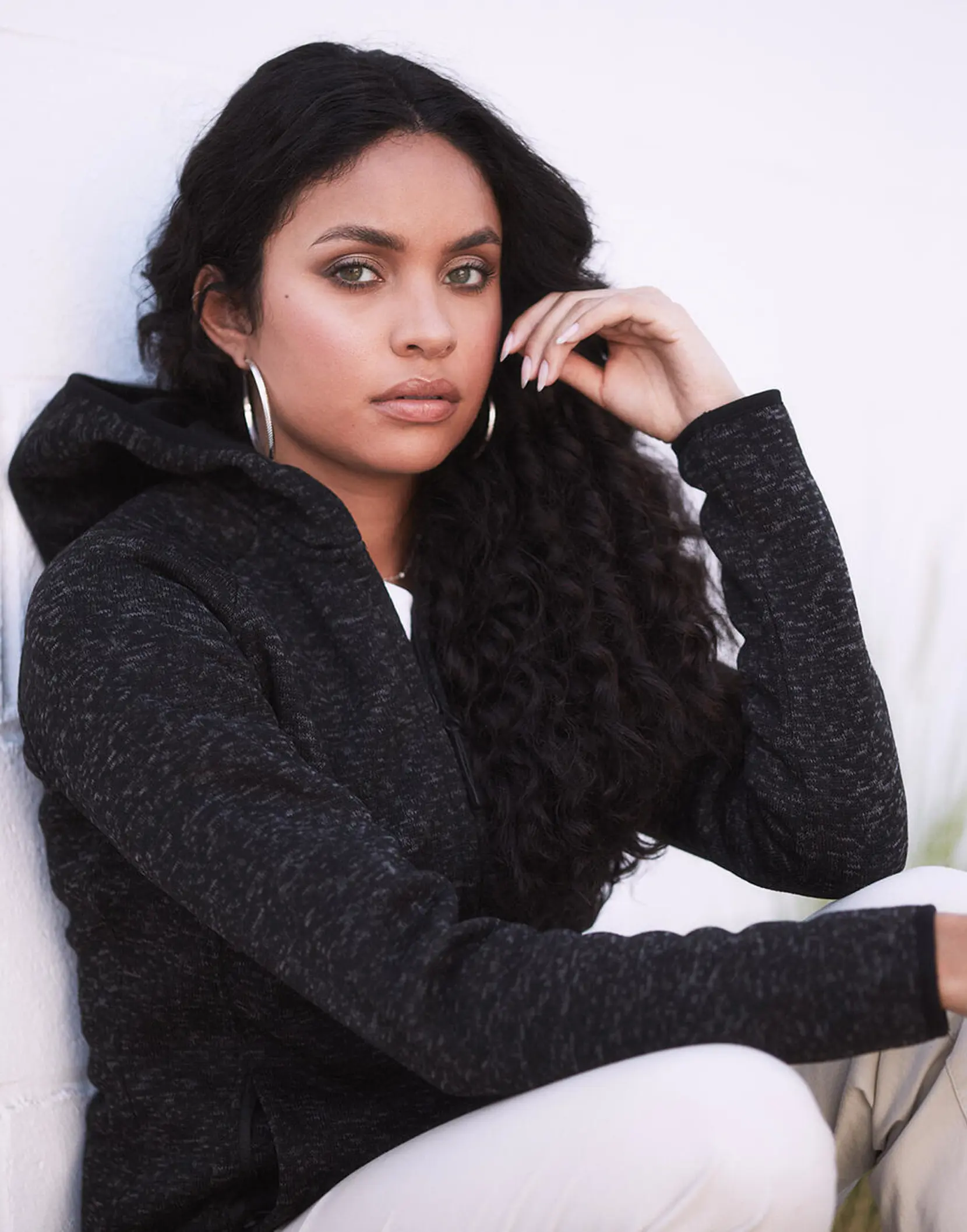 Bild på Lux Hooded Knit Fleece Jacket for women