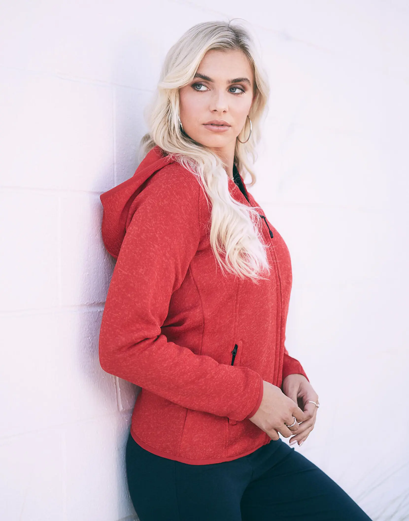 Bild på Lux Hooded Knit Fleece Jacket for women