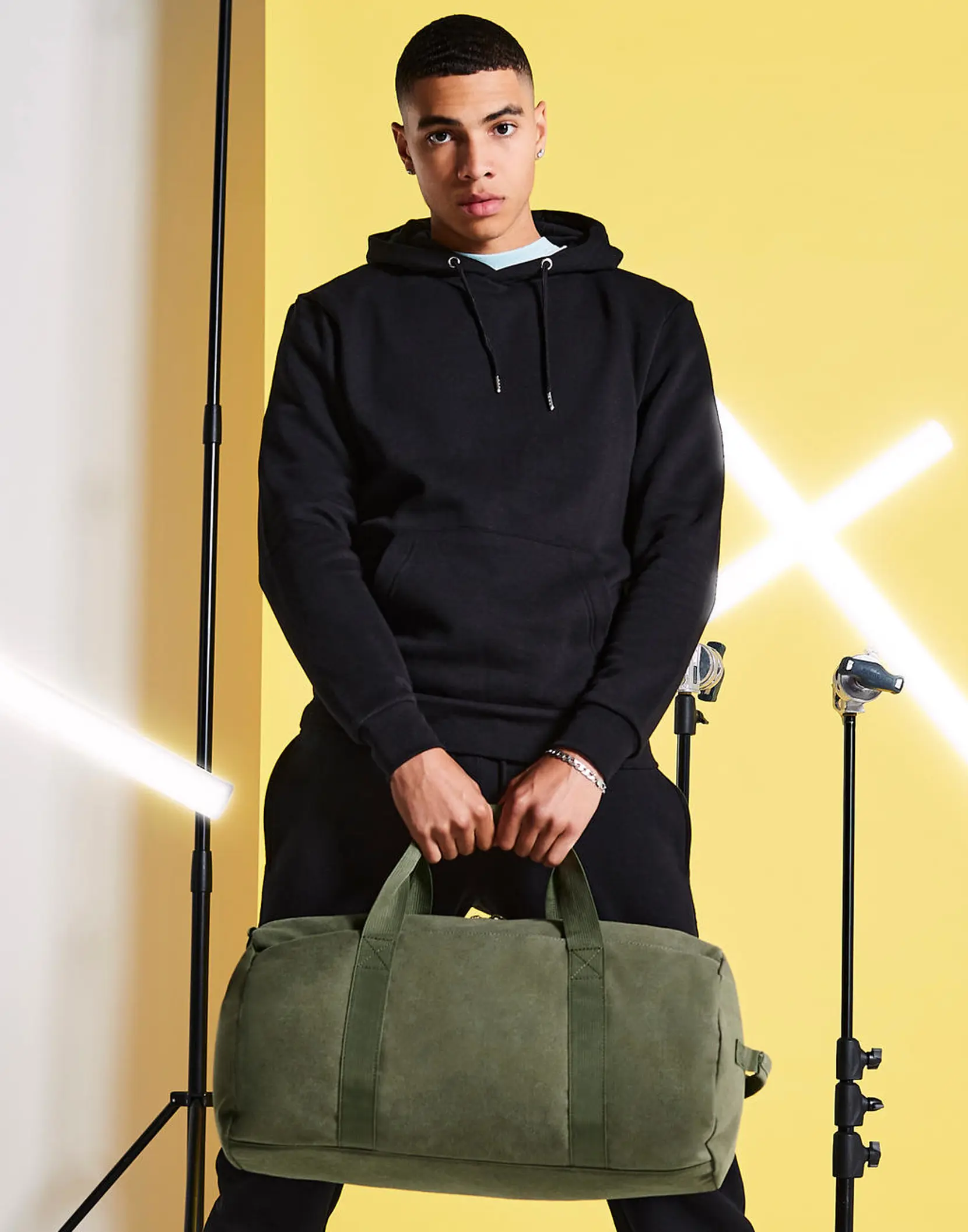 Bild på Vintage Canvas Barrel Bag Bild på Vintage Canvas Barrel Bag