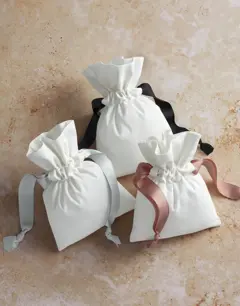 Bild på Cotton Gift Bag with Ribbon Drawstring