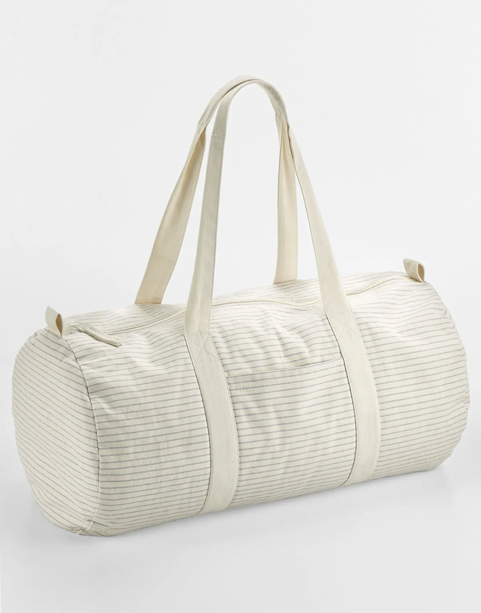 Bild på Striped Organic Cotton Barrel Bag