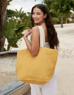 Bild på Soft Washed Jute Beach Bag
