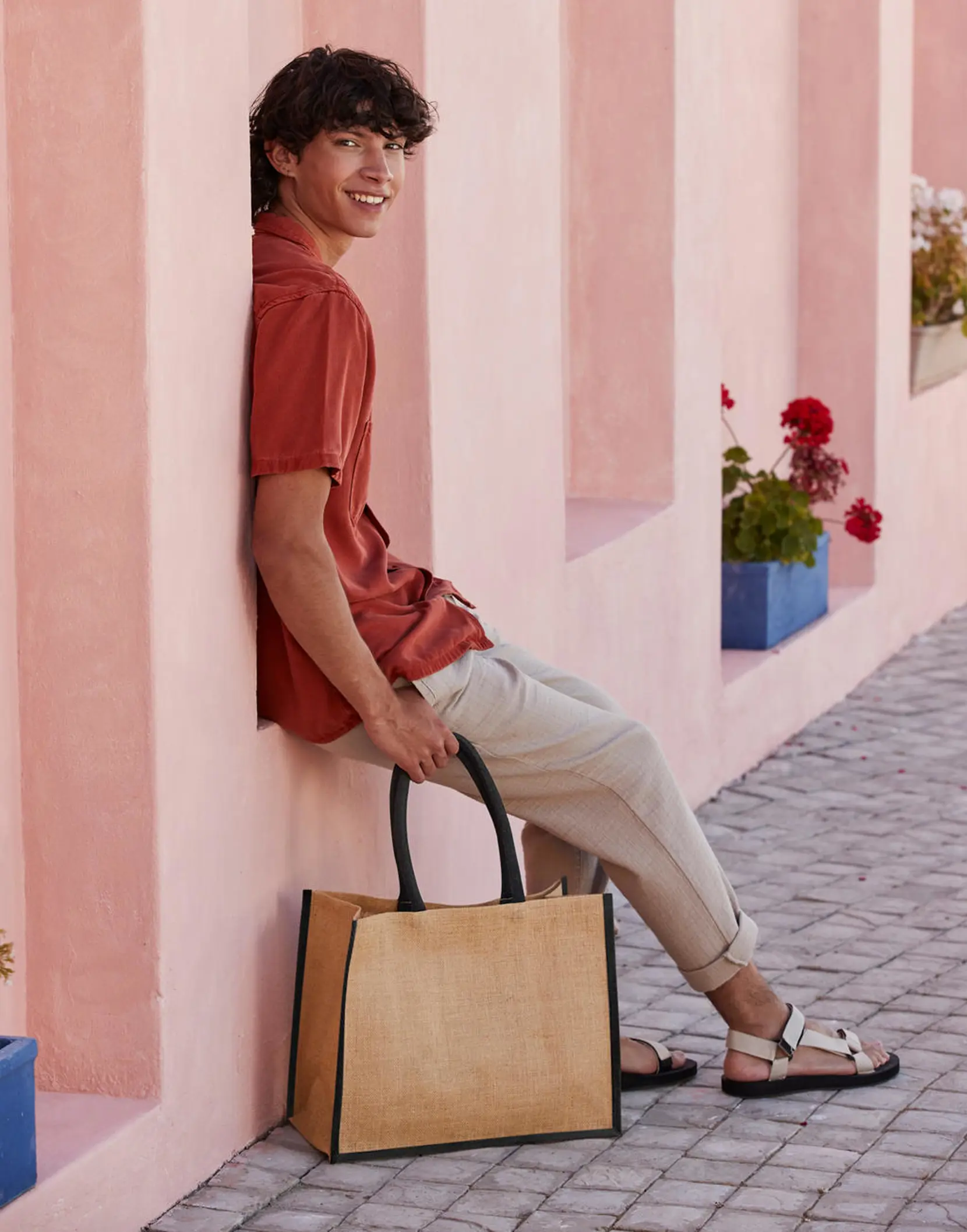 Bild på Natural Starched Jute Classic Shopper