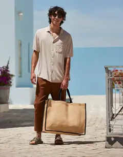 Bild på Natural Starched Jute Market Shopper