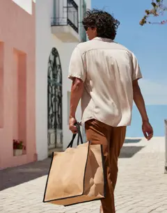 Bild på Natural Starched Jute Market Shopper