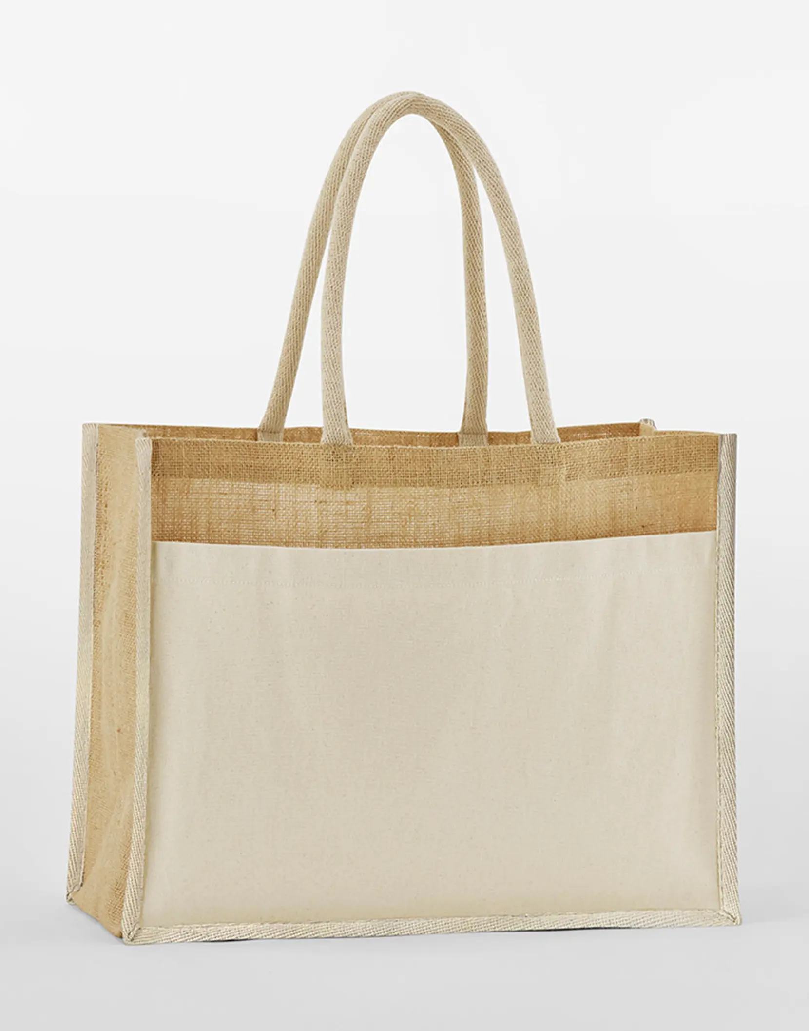 Bild på Cotton Pocket Natural Starched Jute Shopper