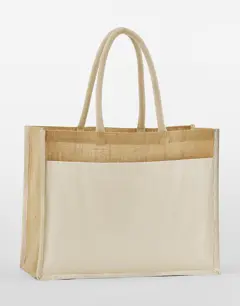 Bild på Cotton Pocket Natural Starched Jute Shopper