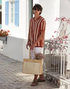 Bild på Cotton Pocket Natural Starched Jute Shopper