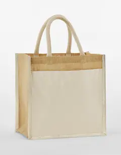 Bild på Cotton Pocket Natural Starched Jute Midi Tote