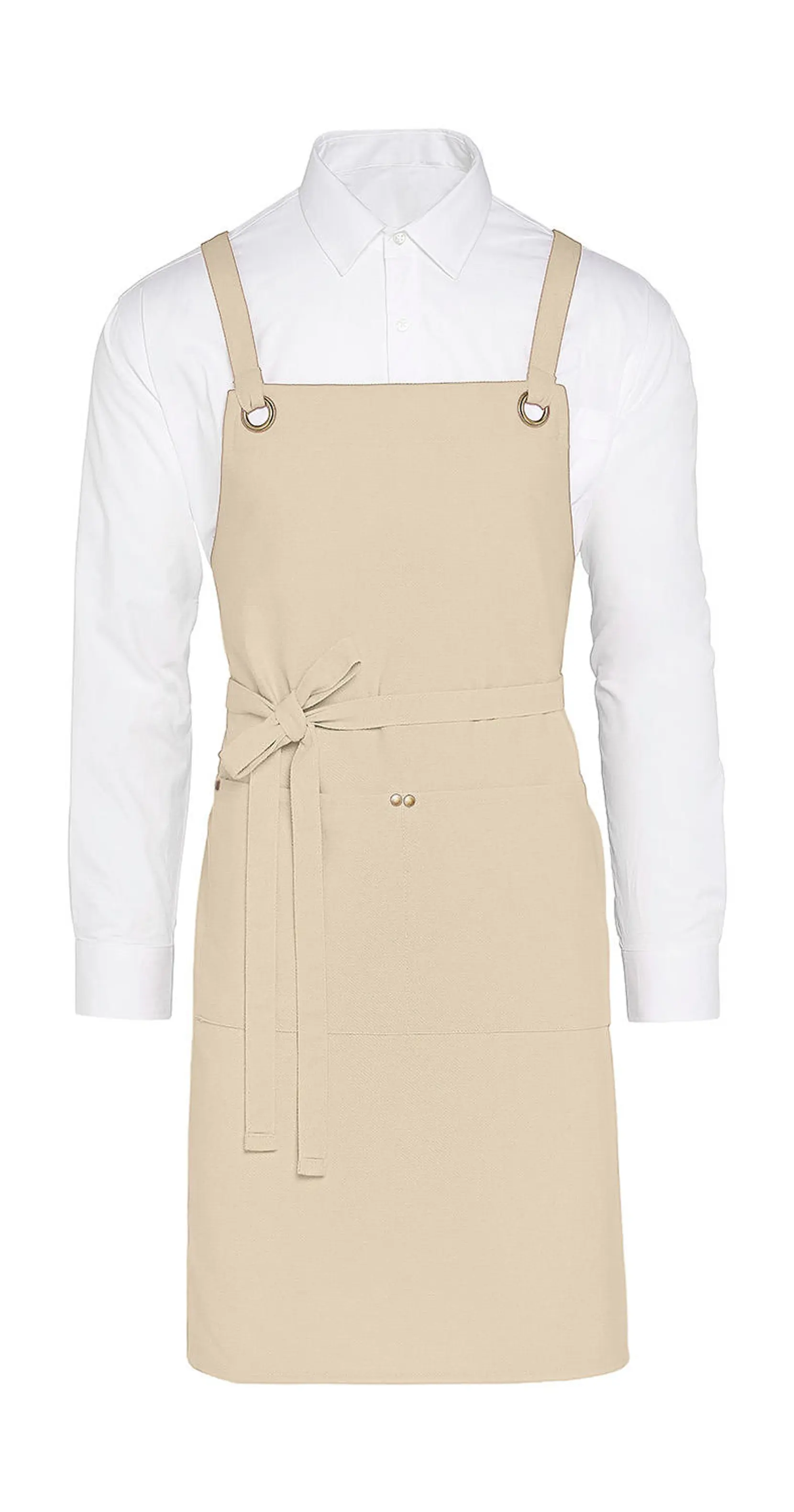 Bild på PROVENCE - Crossover Eyelets Bib Apron with Pocket