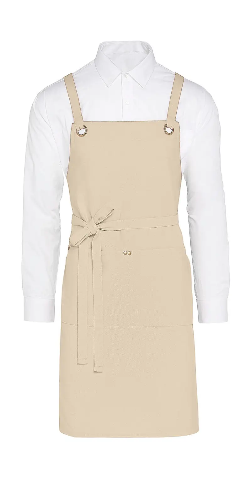 Bild på PROVENCE - Crossover Eyelets Bib Apron with Pocket