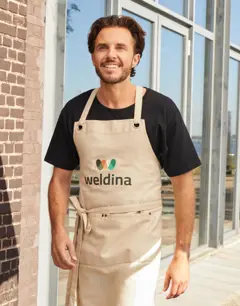 Bild på PROVENCE - Crossover Eyelets Bib Apron with Pocket