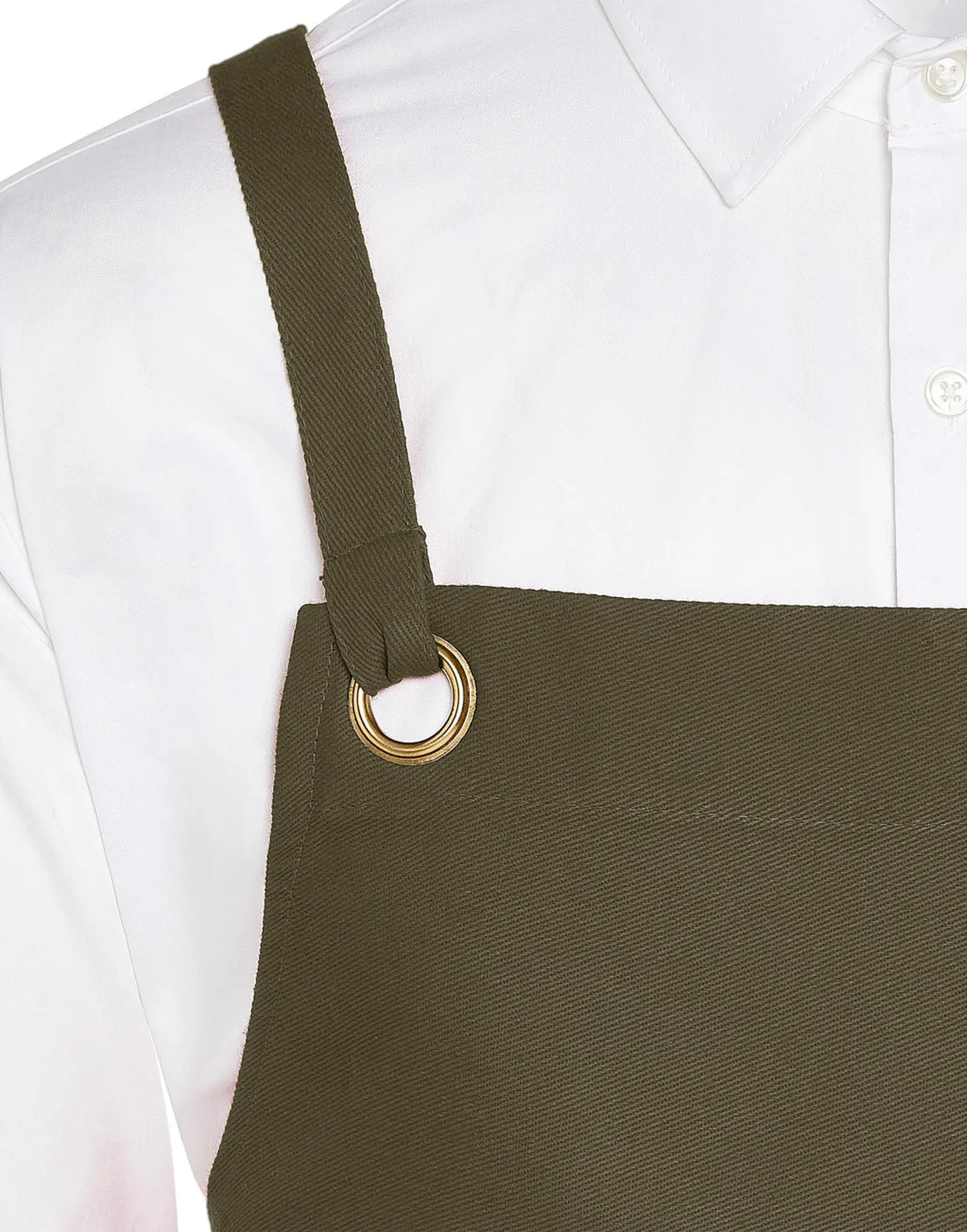 Bild på PROVENCE - Crossover Eyelets Bib Apron with Pocket