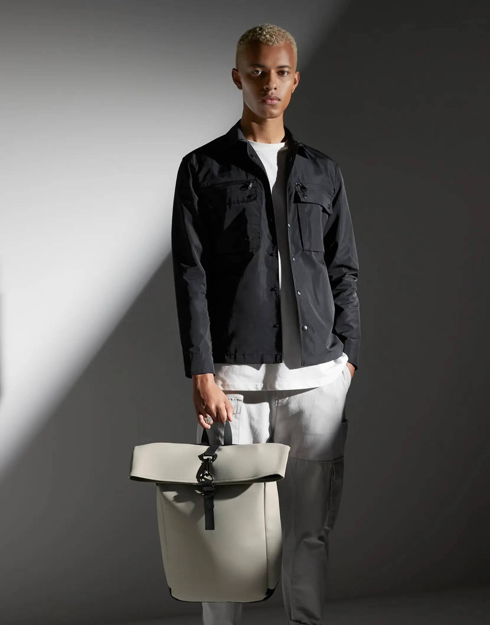 Bild på Matte PU Rolltop Backpack