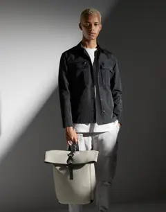 Bild på Matte PU Rolltop Backpack