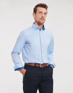 Bild på Tailored Contrast Herringbone Shirt LS