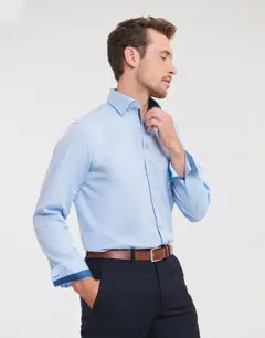 Bild på Tailored Contrast Herringbone Shirt LS