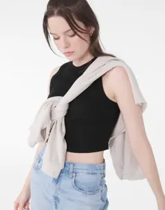 Bild på Women's Micro Rib Muscle Crop Tank