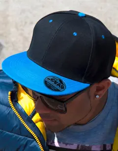 Bild på Bronx Original Flat Peak Snap Back Dual Color Cap