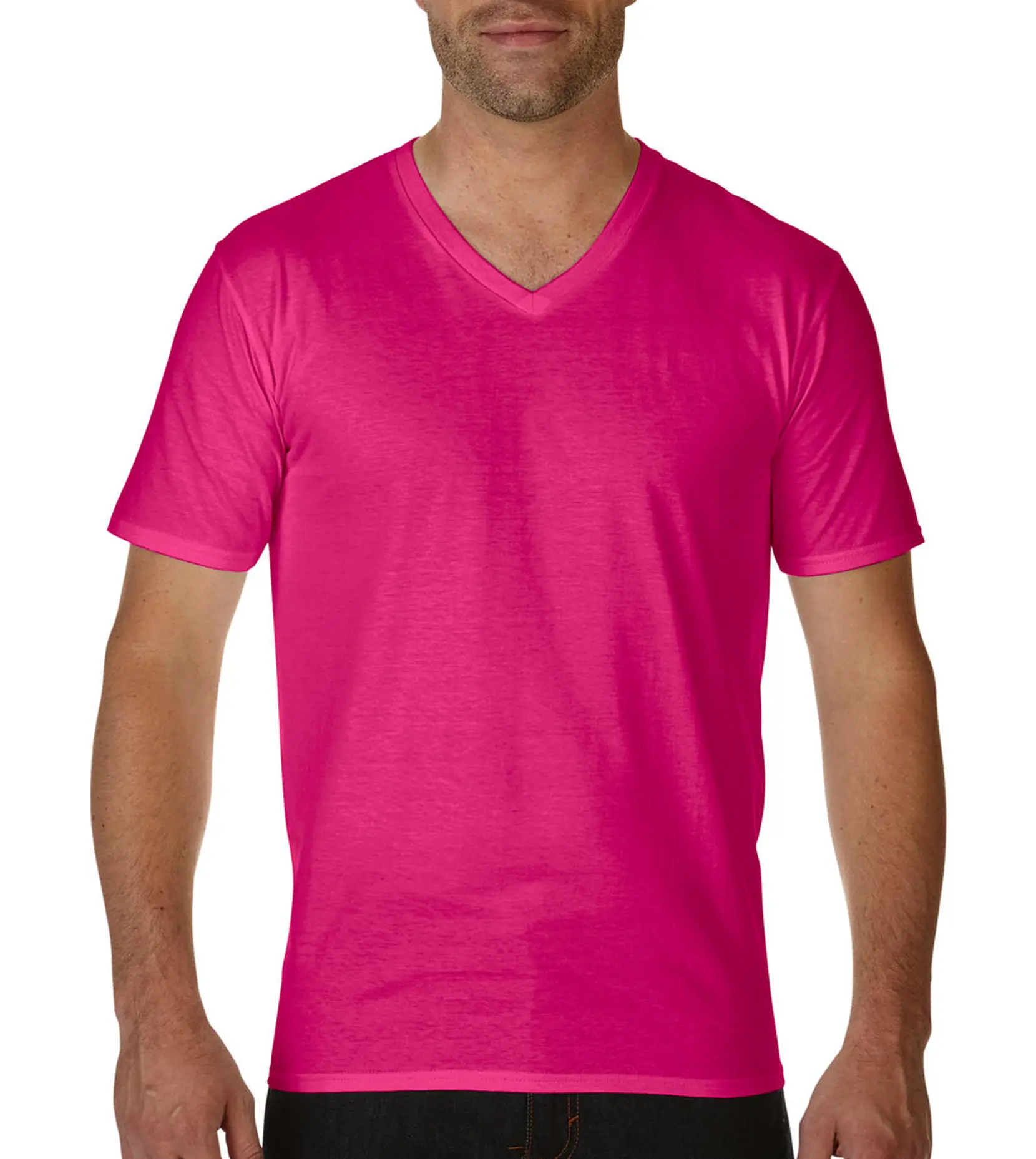 Bild på Premium Cotton Adult V-Neck T-Shirt
