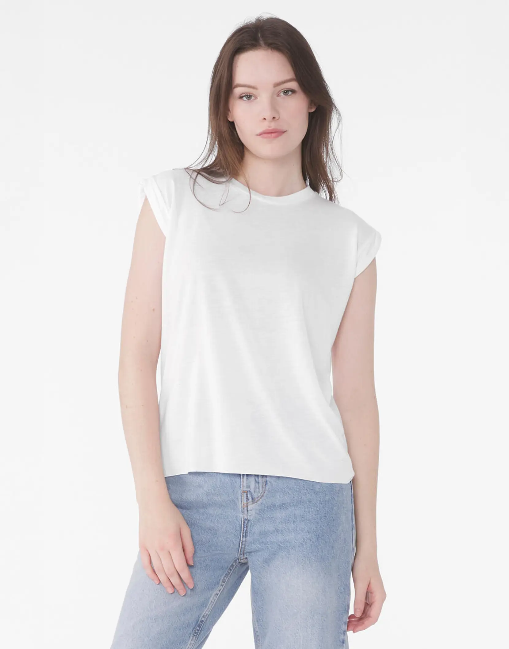 Bild på Women's Flowy Muscle Tee Rolled Cuff