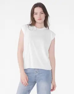 Bild på Women's Flowy Muscle Tee Rolled Cuff