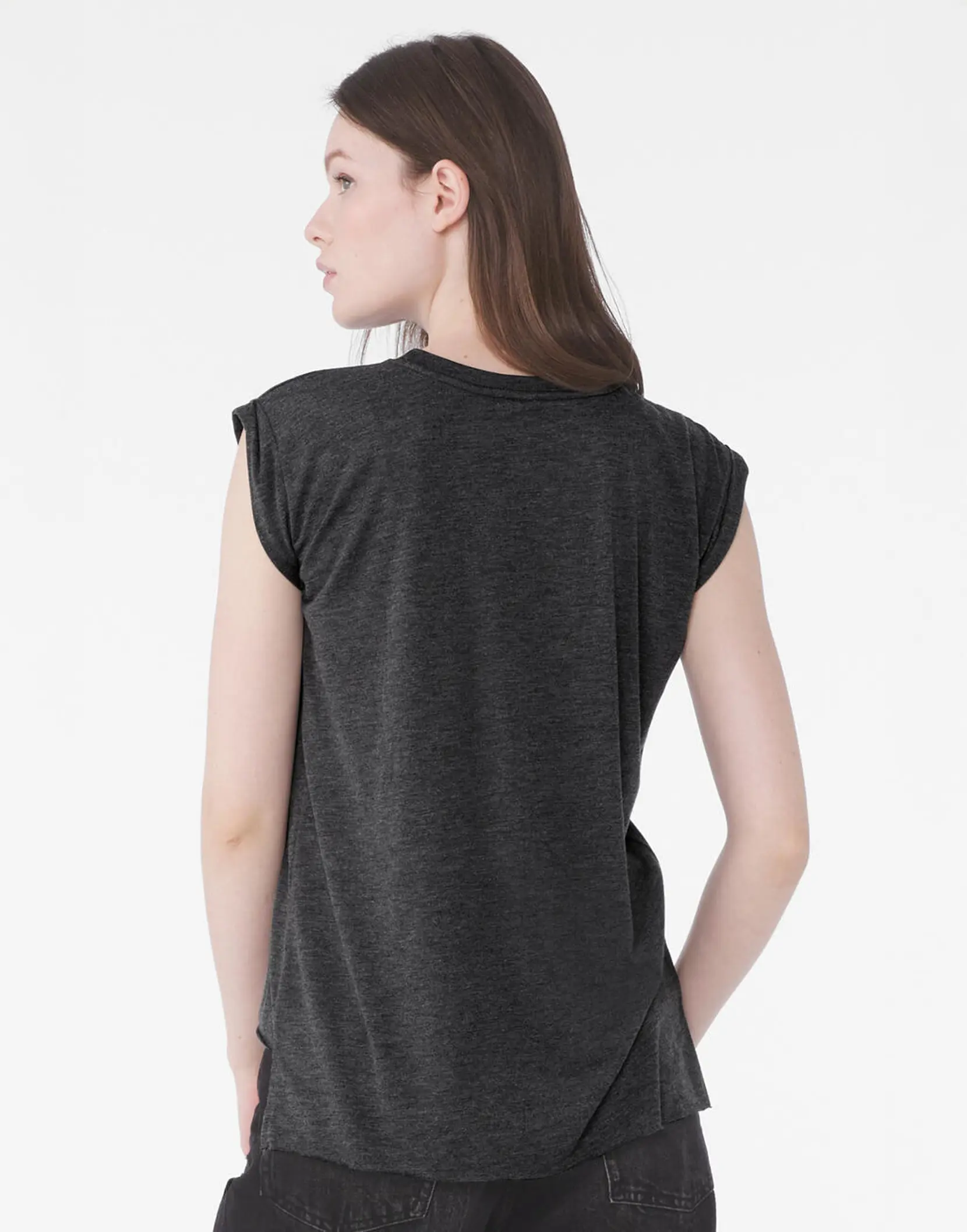 Bild på Women's Flowy Muscle Tee Rolled Cuff