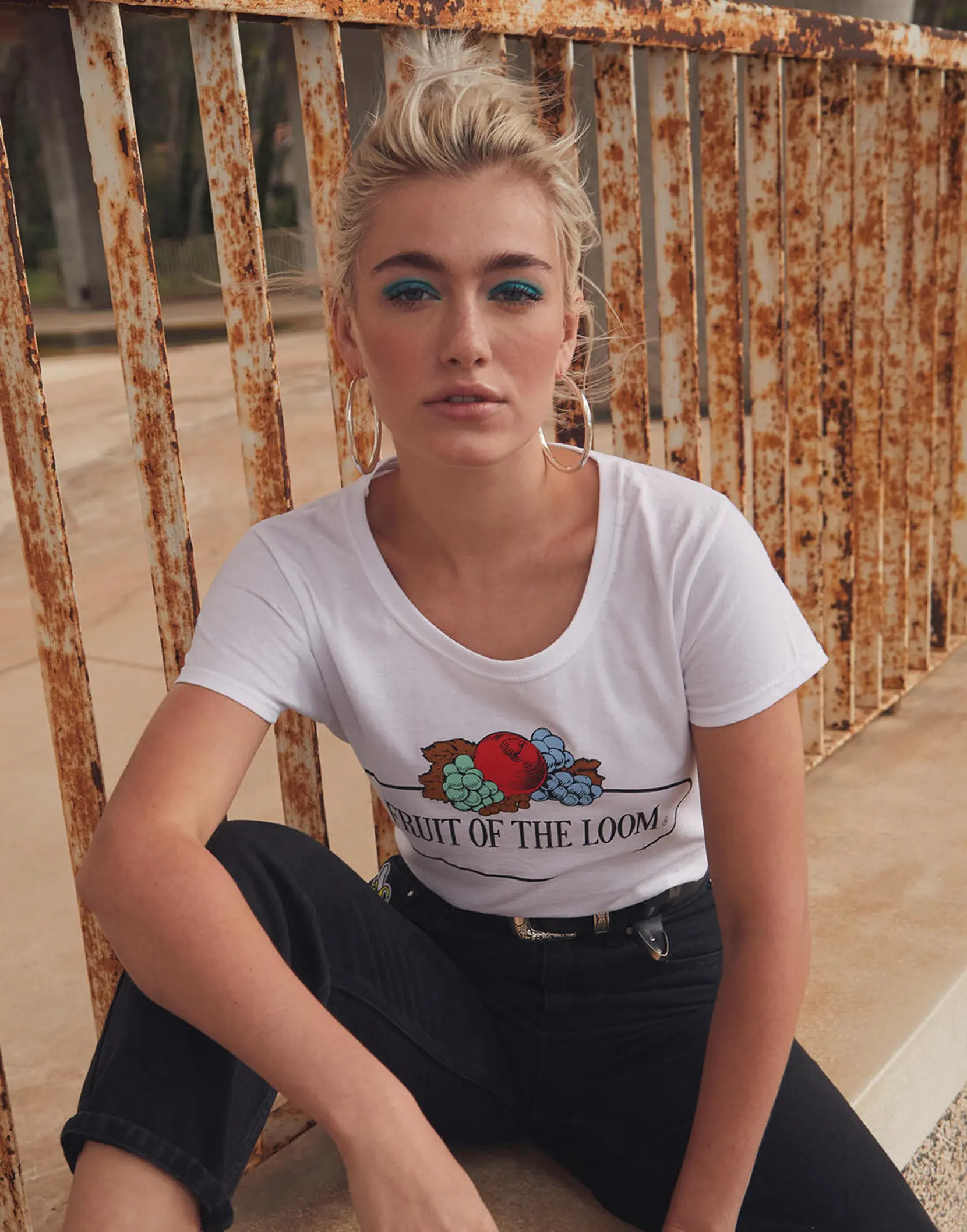 Bild på Ladies Vintage T Large Logo Print