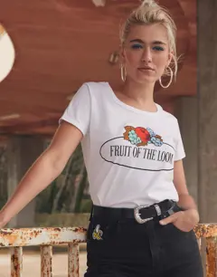 Bild på Ladies Vintage T Large Logo Print