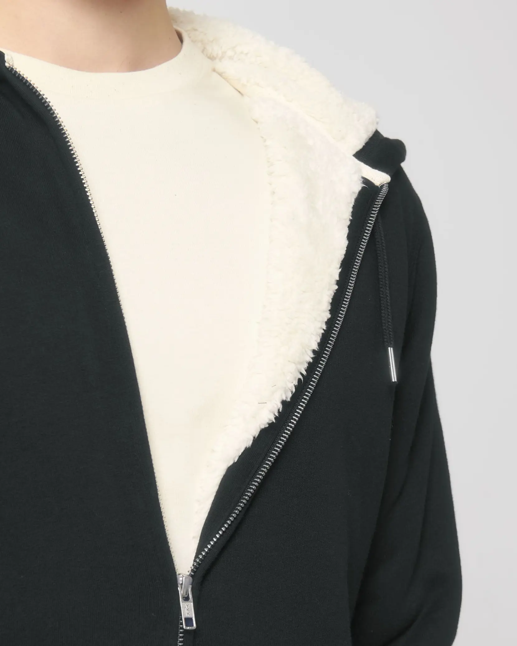Bild på Hygger Sherpa The unisex sherpa lined zip-thru hoodie sweatshirt