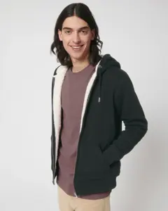 Bild på Hygger Sherpa The unisex sherpa lined zip-thru hoodie sweatshirt