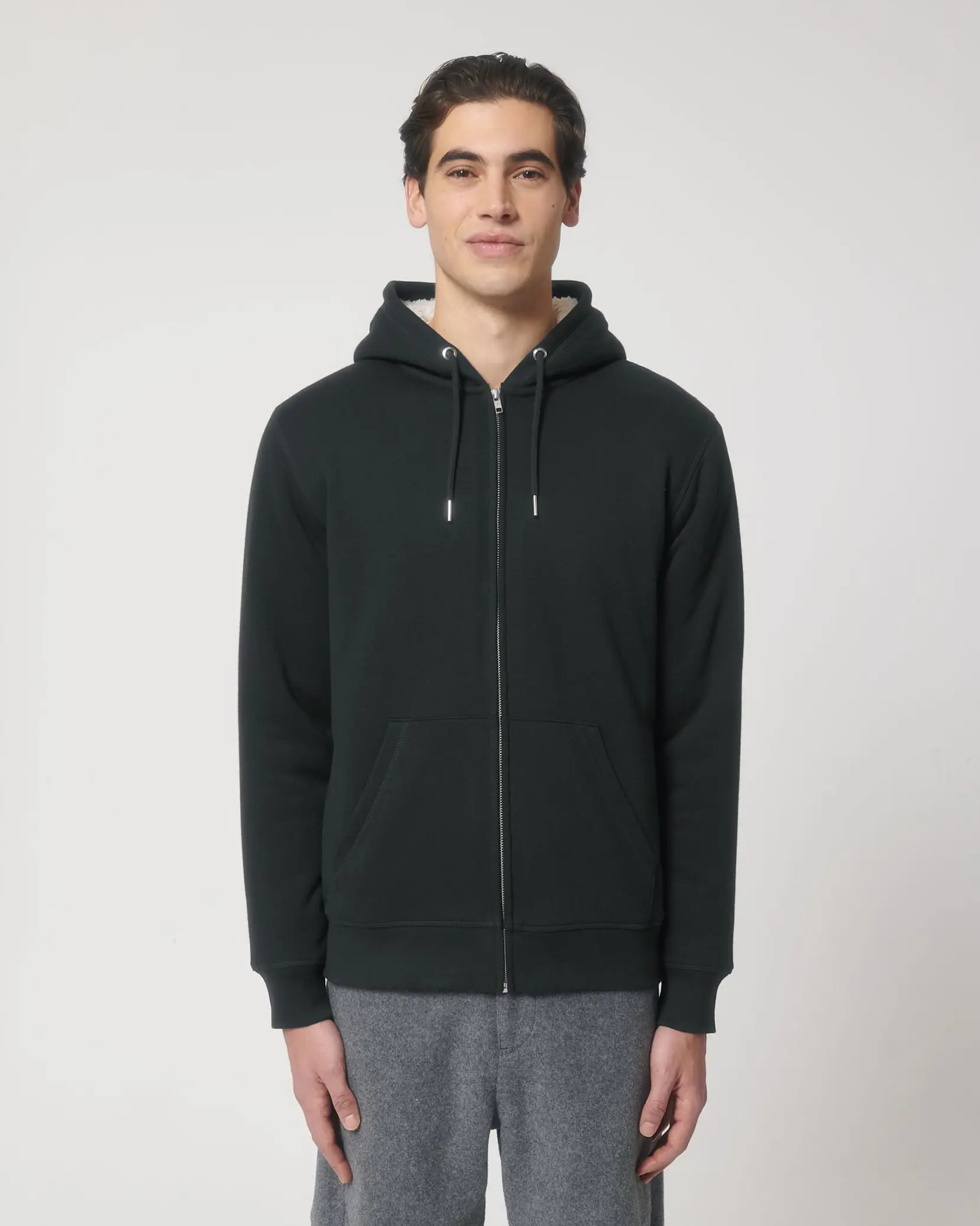 Bild på Hygger Sherpa The unisex sherpa lined zip-thru hoodie sweatshirt