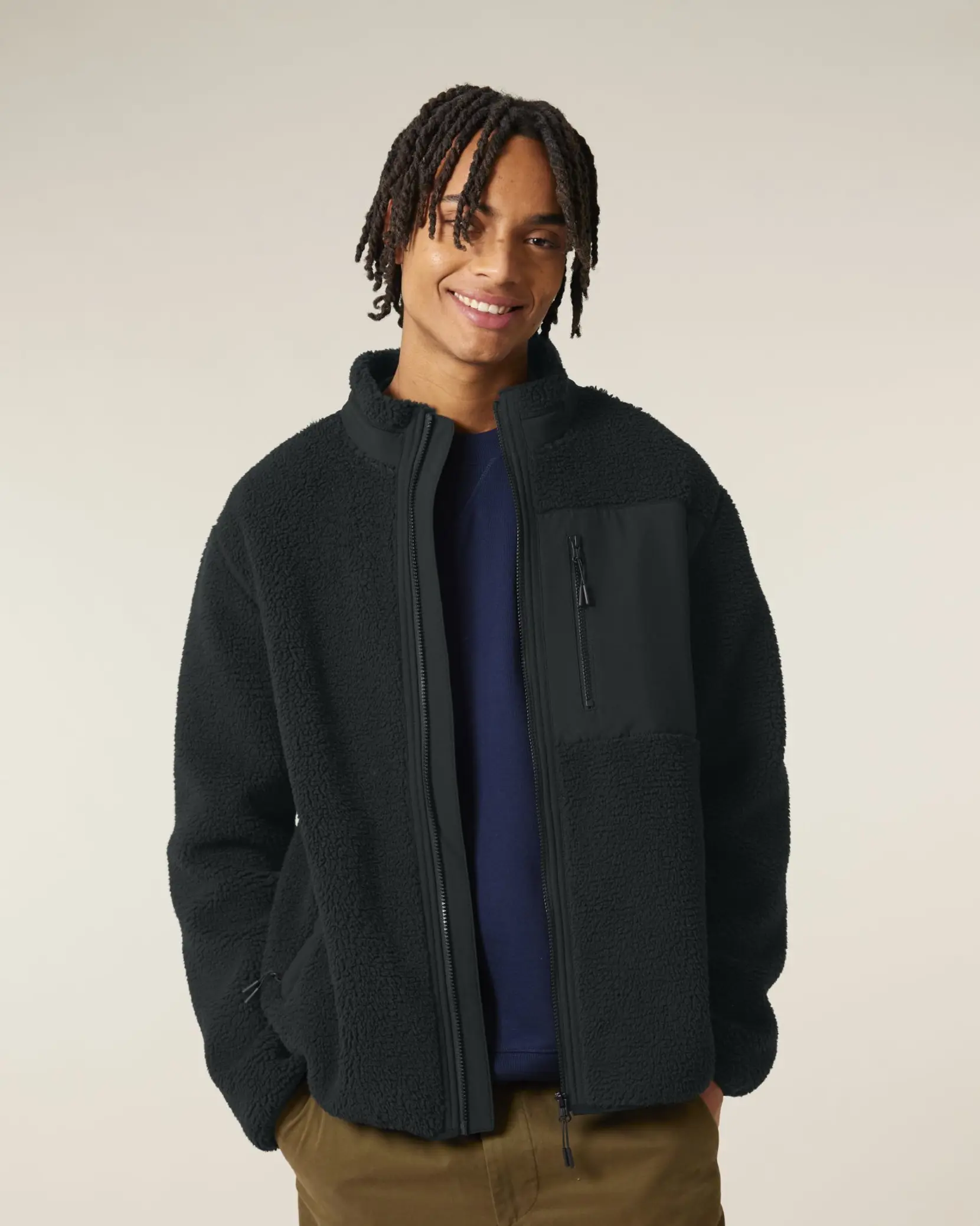 Bild på Brooker The unisex relaxed fit sherpa jacket