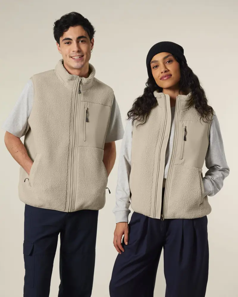Liner The unisex sleeveless sherpa jacket