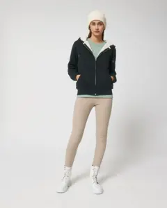 Bild på Hygger Sherpa The unisex sherpa lined zip-thru hoodie sweatshirt