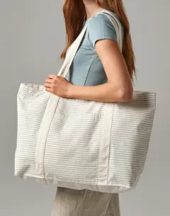 Bild på Striped Organic Cotton Shopper
