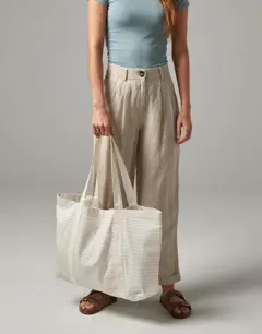 Bild på Striped Organic Cotton Shopper