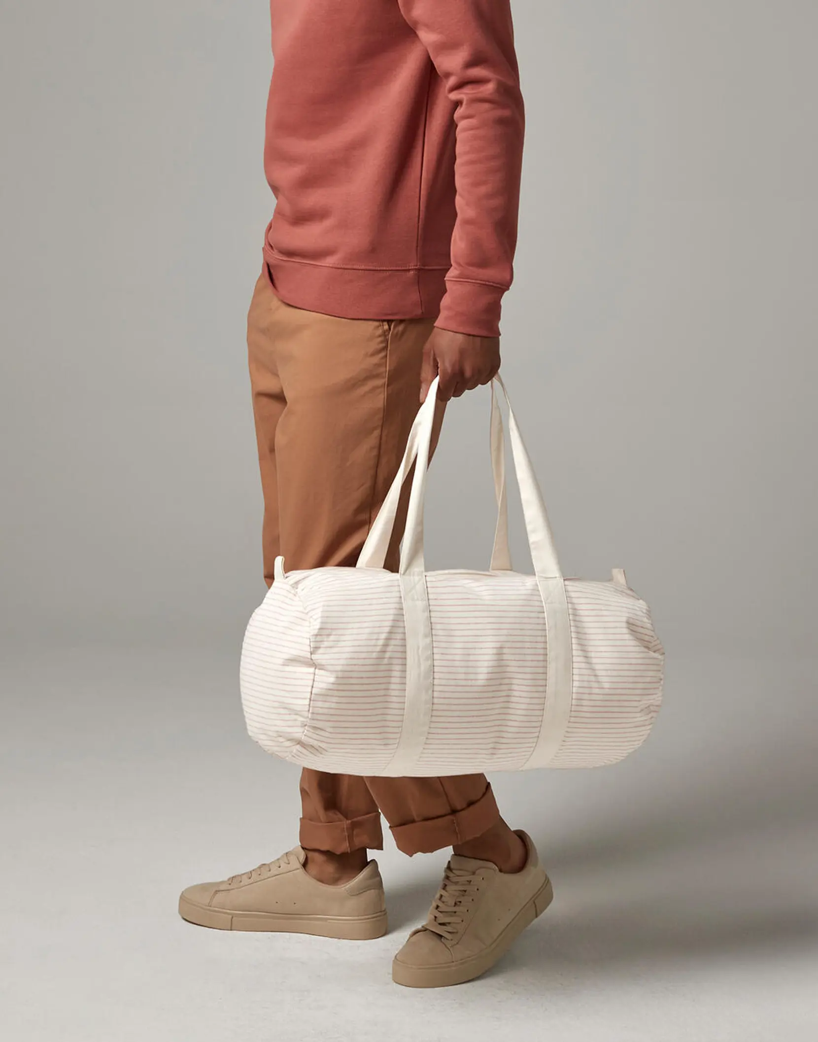 Bild på Striped Organic Cotton Barrel Bag