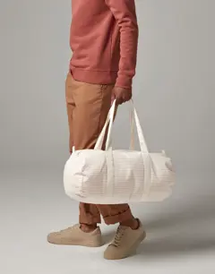 Bild på Striped Organic Cotton Barrel Bag