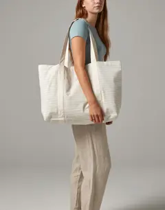 Bild på Striped Organic Cotton Shopper