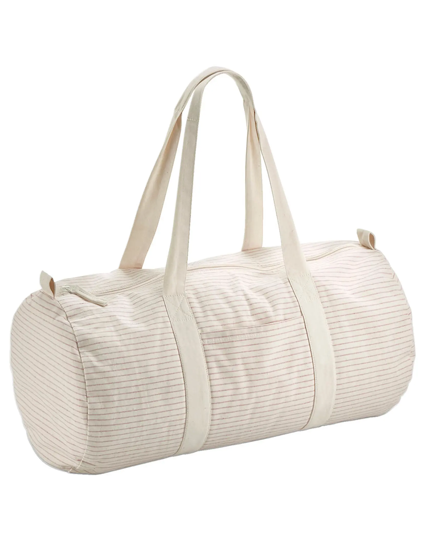 Bild på Striped Organic Cotton Barrel Bag