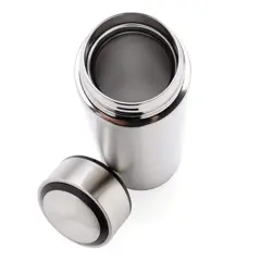 Bild på Vakuumflaska i stainless steel med lock i borstad metall