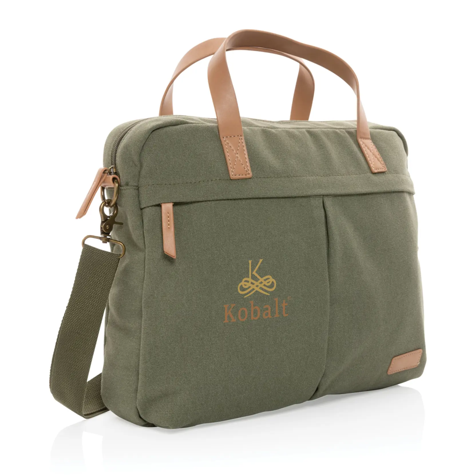 Bild på Impact AWARE™ laptopväska i 16 oz. återvunnen canvas