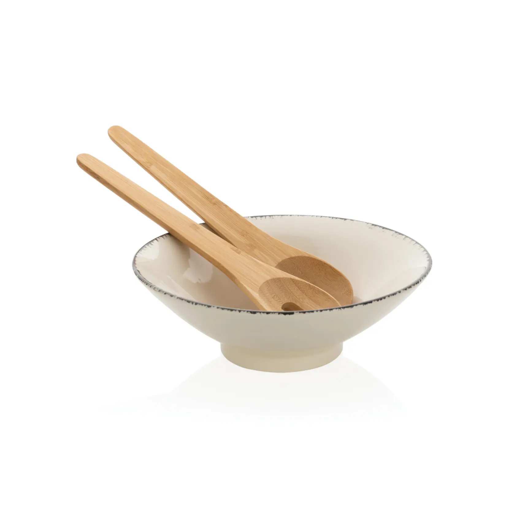 Bild på Ukiyo salladsskål med bestick i bambu