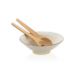 Bild på Ukiyo salladsskål med bestick i bambu