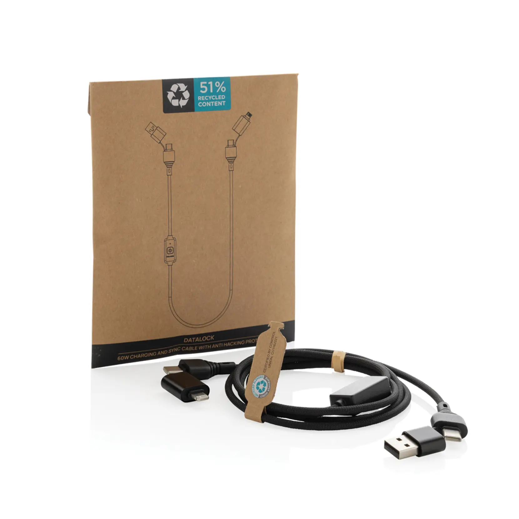 Bild på Datalock 60W kabel för skydd mot hackning RCS återvunnen
