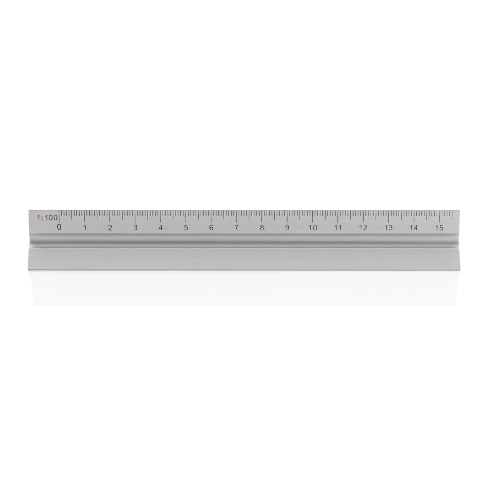 Bild på 15cm triangulär aluminiumlinjal